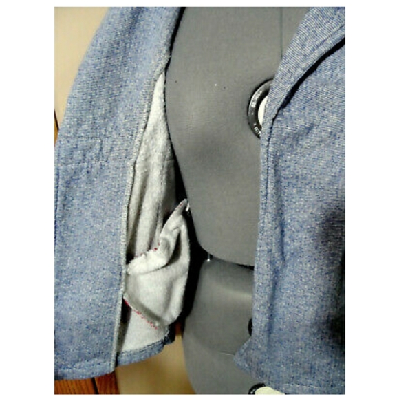 FUSE by DEBRA WEST Fleeced Jacket XS Denim blue Stretch knit High waist - Picture 5 of 6